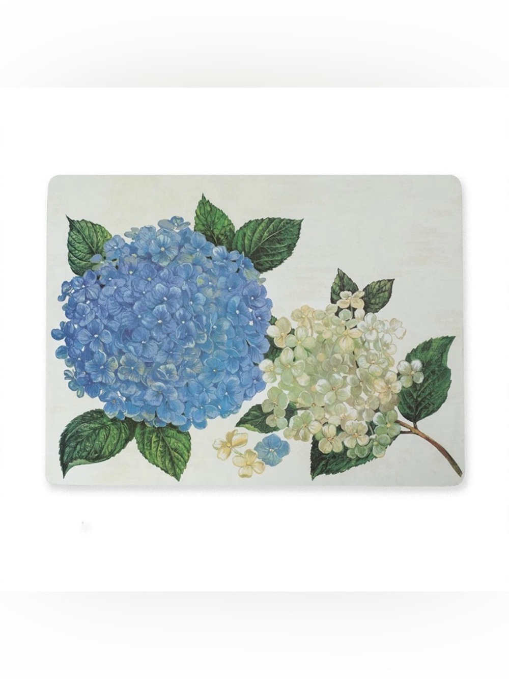 Hydrangea Placemat Set - Blue & Cream Floral - Picture 4 of 10